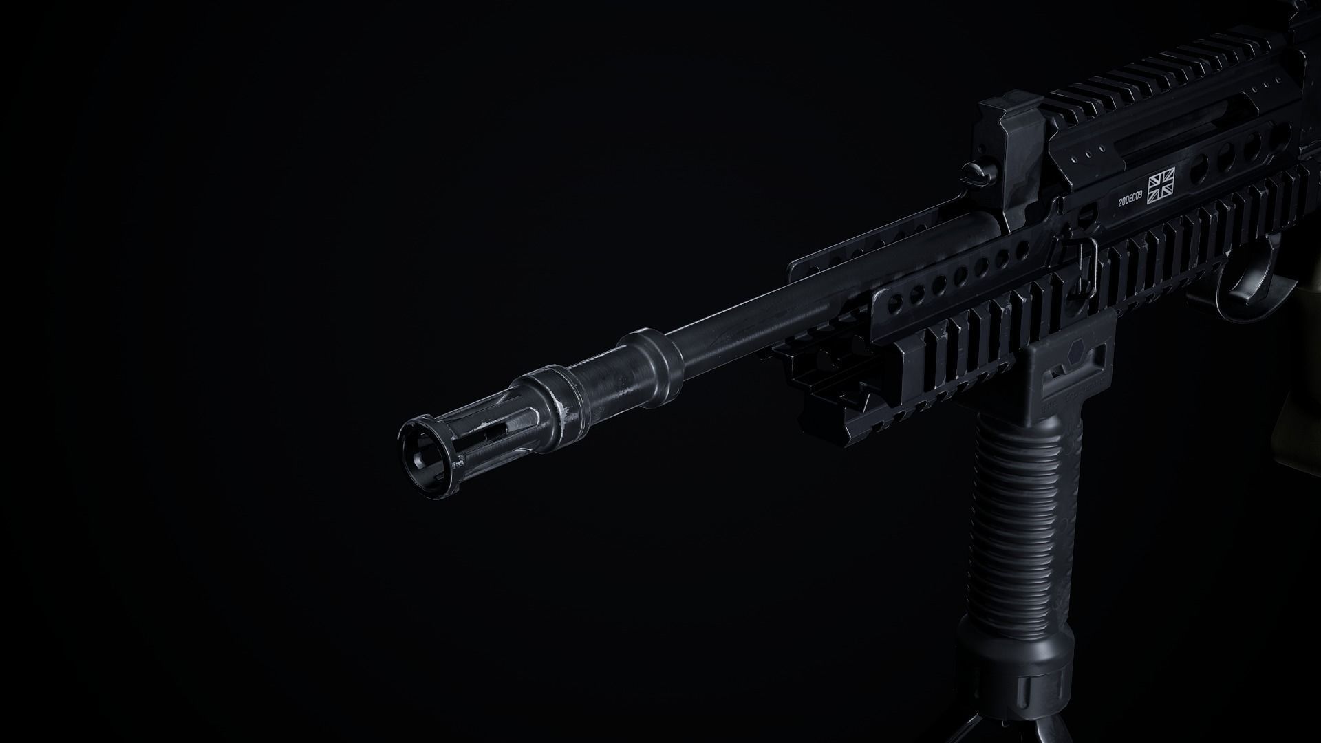 L85A2 - SA80 Variants Low-poly 3D model_3