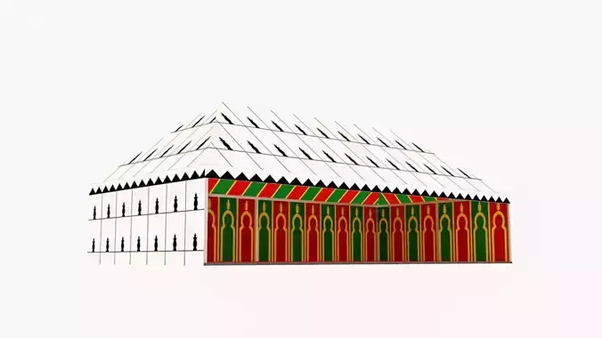 3D Tente Caidale - Caidal Tent Low-poly 3D model