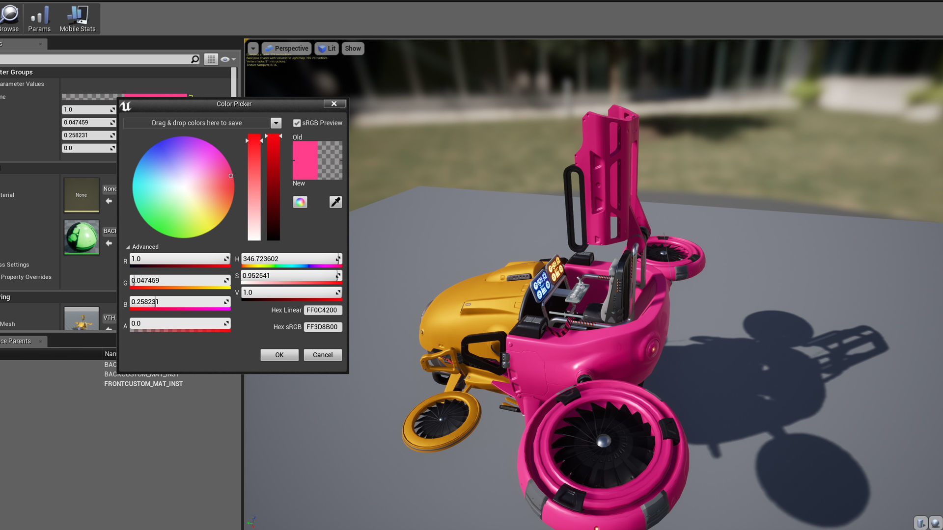 Sci Fi Aircraft Low-poly 3D model_8