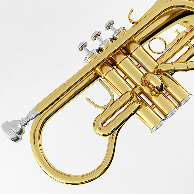 Soprano Cornet 3D model_5