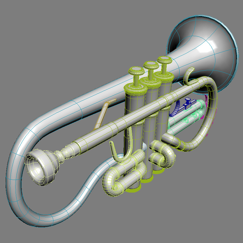 Soprano Cornet 3D model_4
