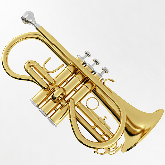 Soprano Cornet 3D model_1