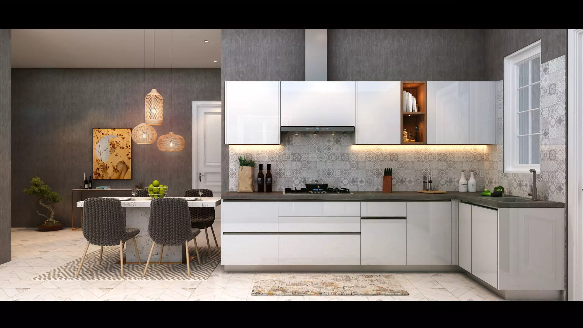 Kitchen Model modern design in chennai 3D model_0