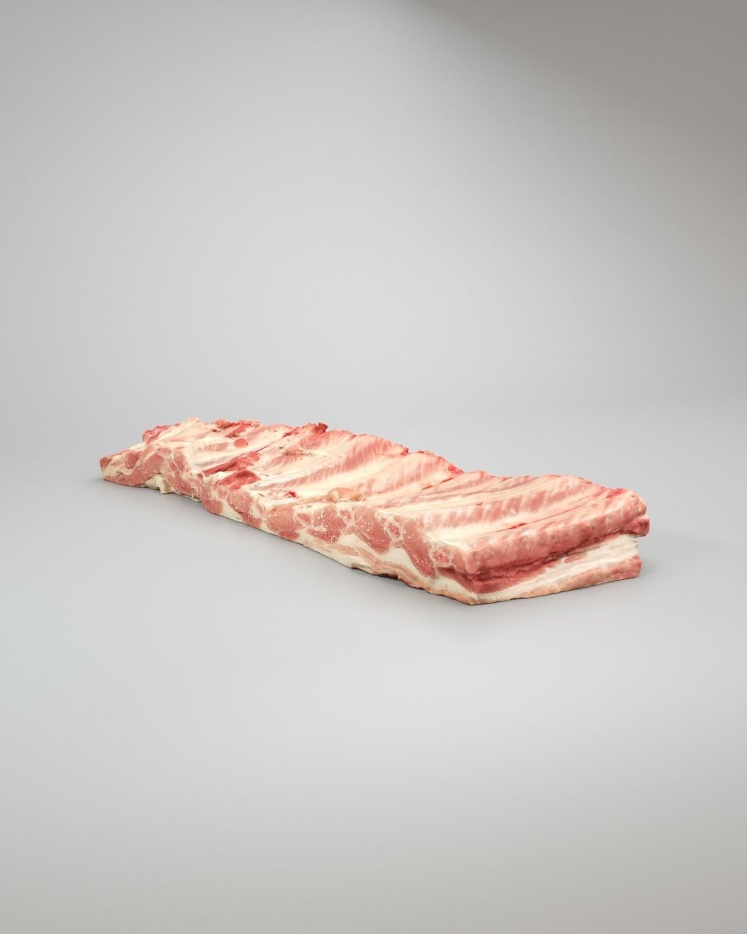 Raw Pork Ribs Low-poly 3D model_3