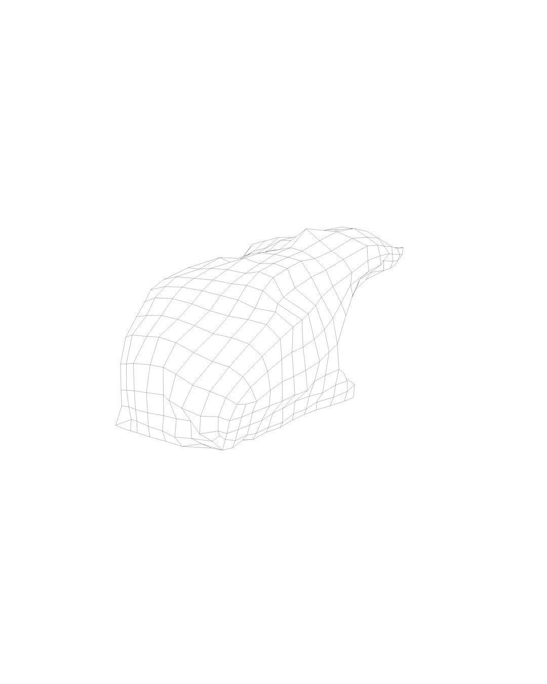Raw Pork Meat Low-poly 3D model_7