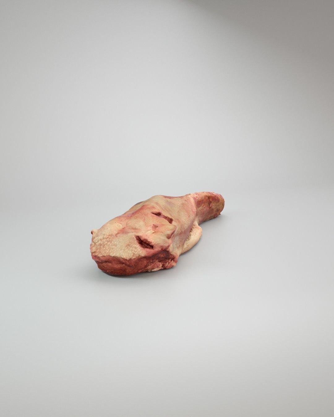 Raw Pig Tongue Low-poly 3D model_3