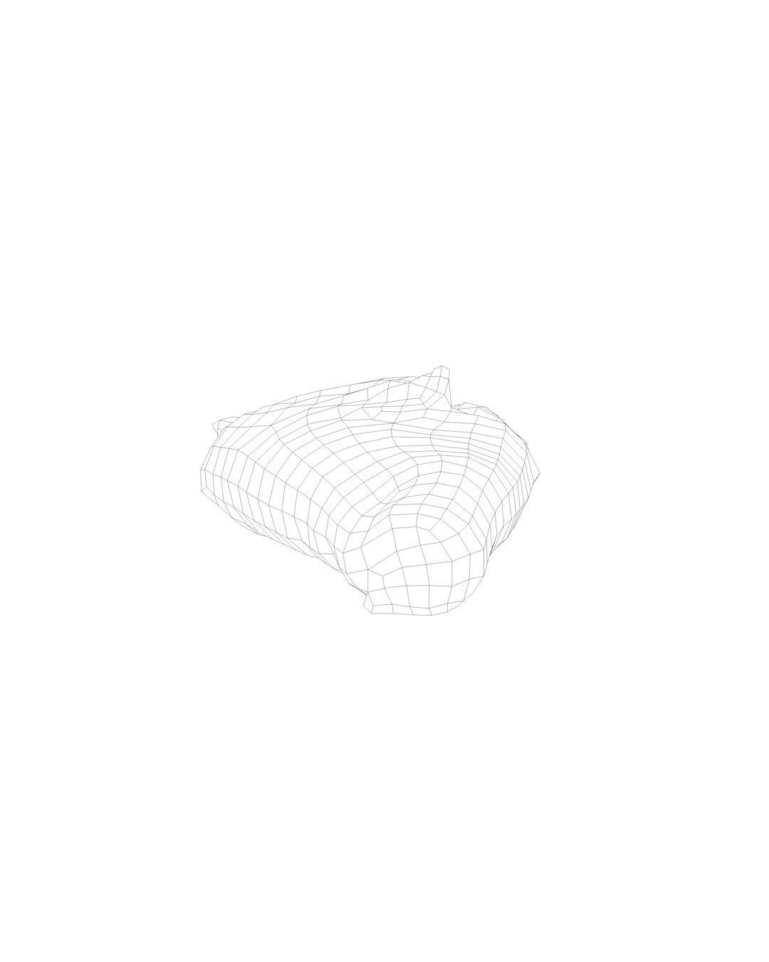Raw Pig Leg Part Low-poly 3D model_7