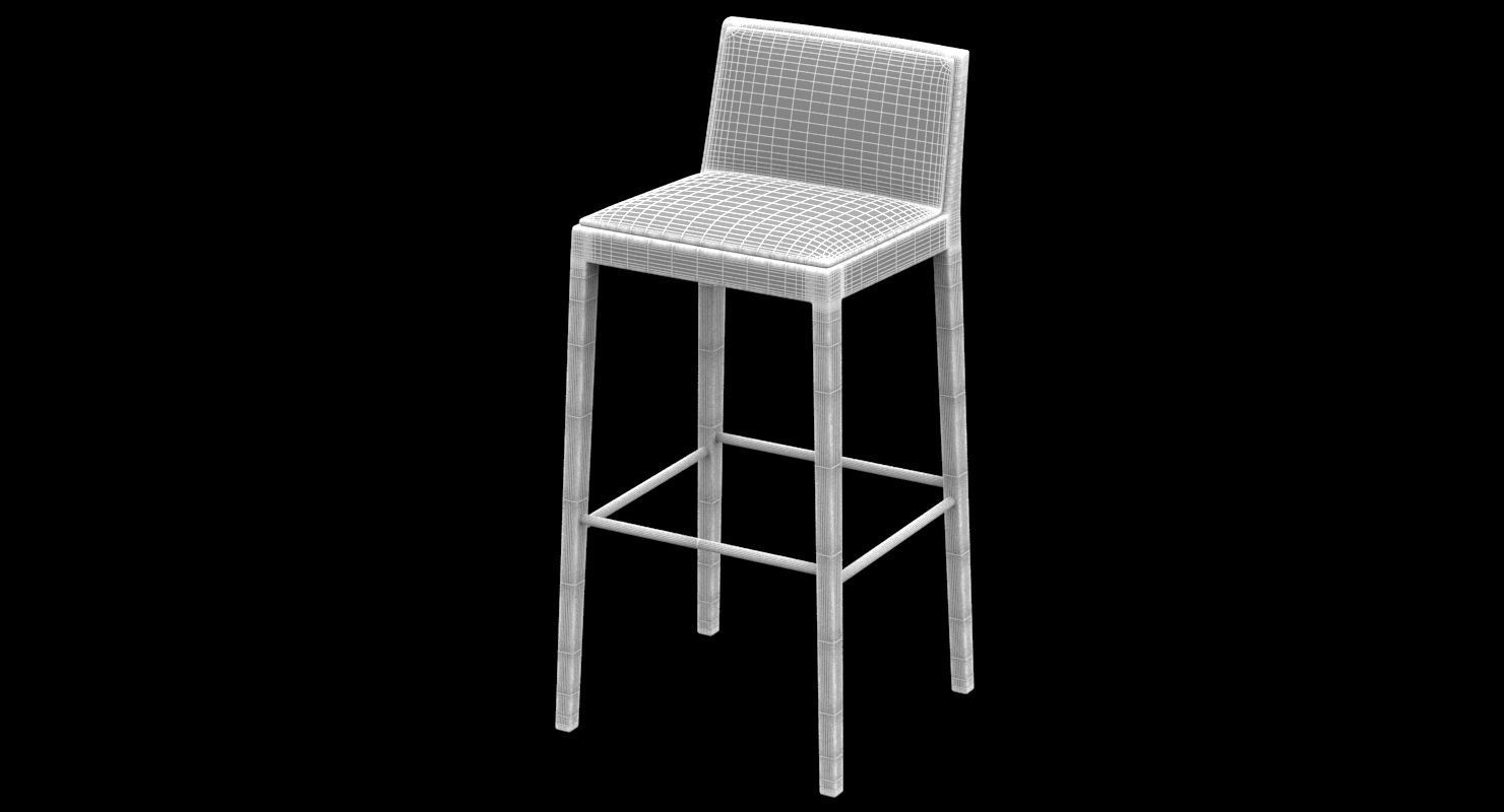 Andreu World Carlotta Bar Stool 3D model_6
