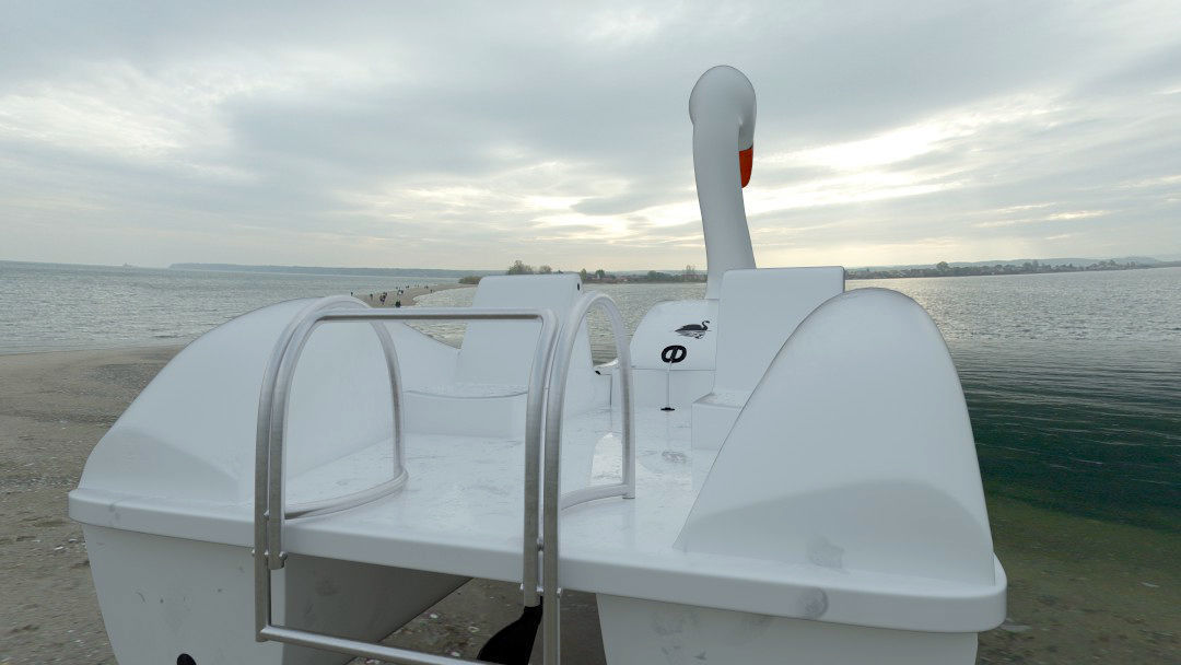 3D Swan Pedal Boat 3D model_1