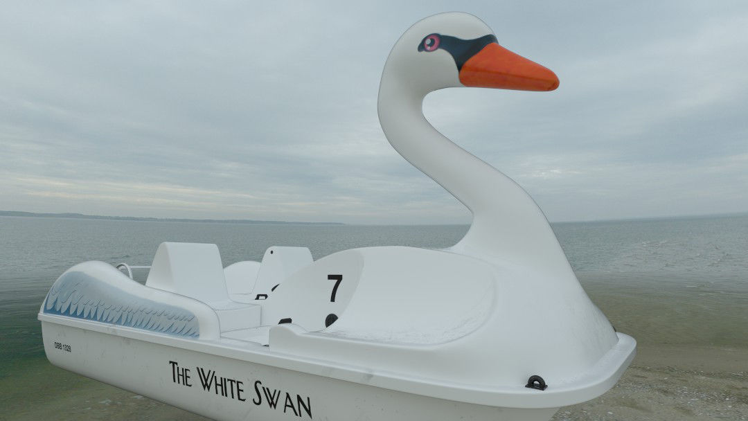 3D Swan Pedal Boat 3D model_2