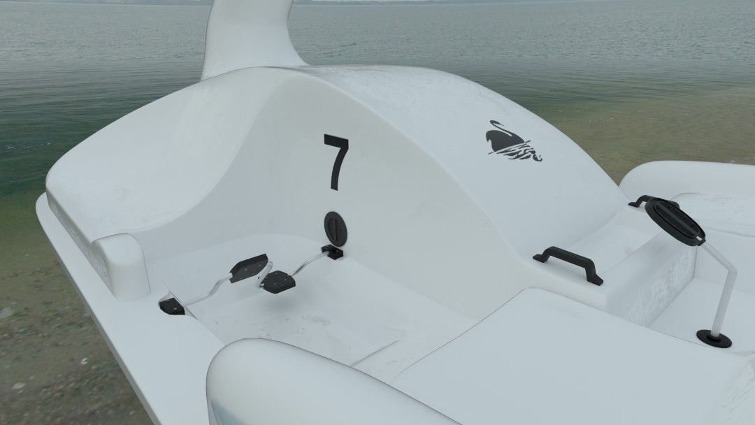 3D Swan Pedal Boat 3D model_3