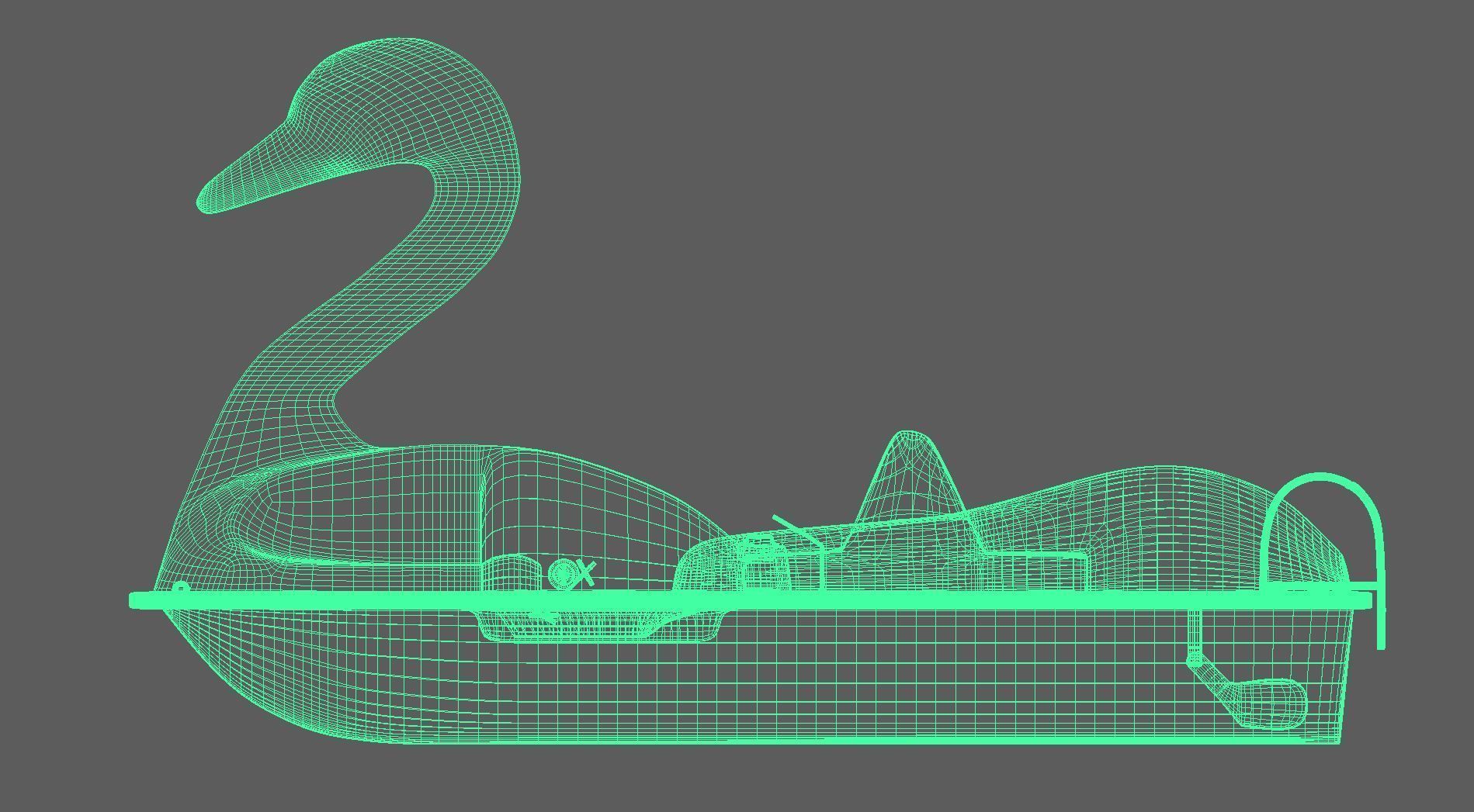 3D Swan Pedal Boat 3D model_4