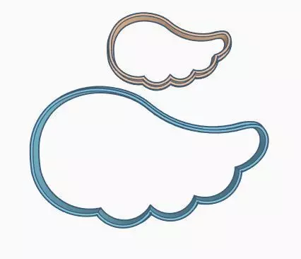 Angel Wings Cookie Cutter Set 3D print model