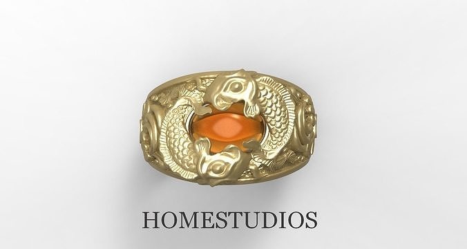 RING fish CARPS  3D print model