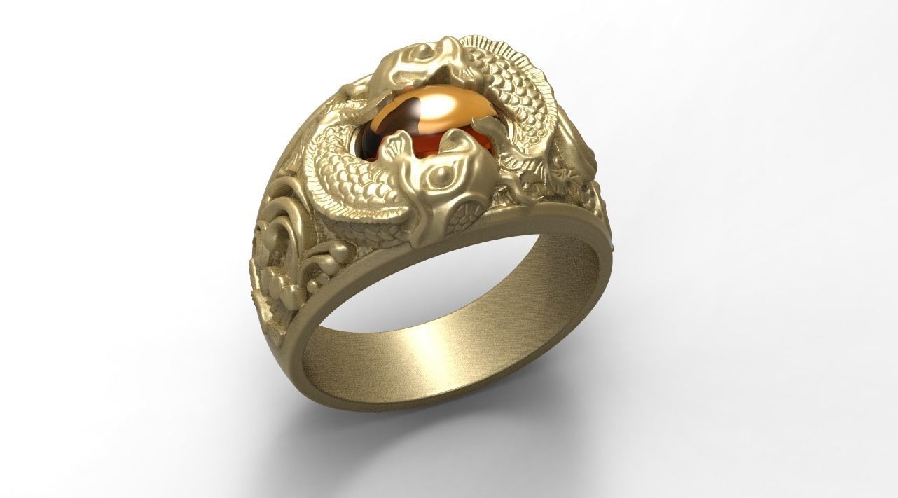 RING fish CARPS 3D print model_1