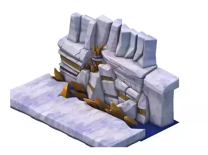 Game Model - Gray Rock Wall 03