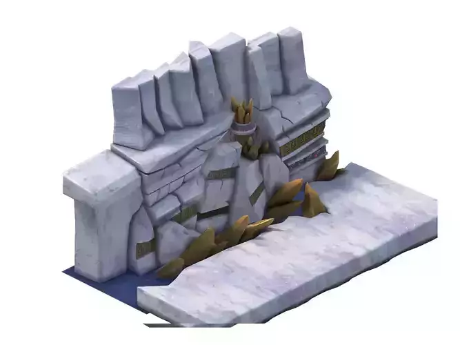 Game Model - Gray Rock Wall 04