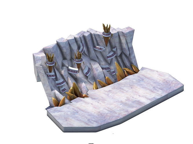 Game Model - Gray Rock Wall 05 3D model