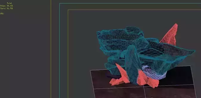 Game Model - Volcano red stone