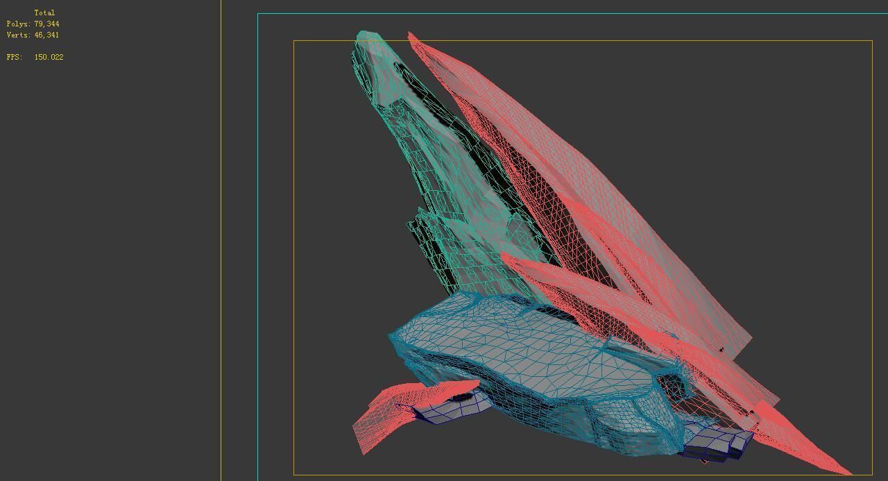 Game Model - Volcanic Red Stone 02 3D model_1