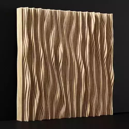 Parametric wood panel Wave n1