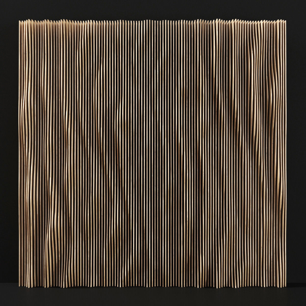 Parametric wood panel Wave n1 3D model_1