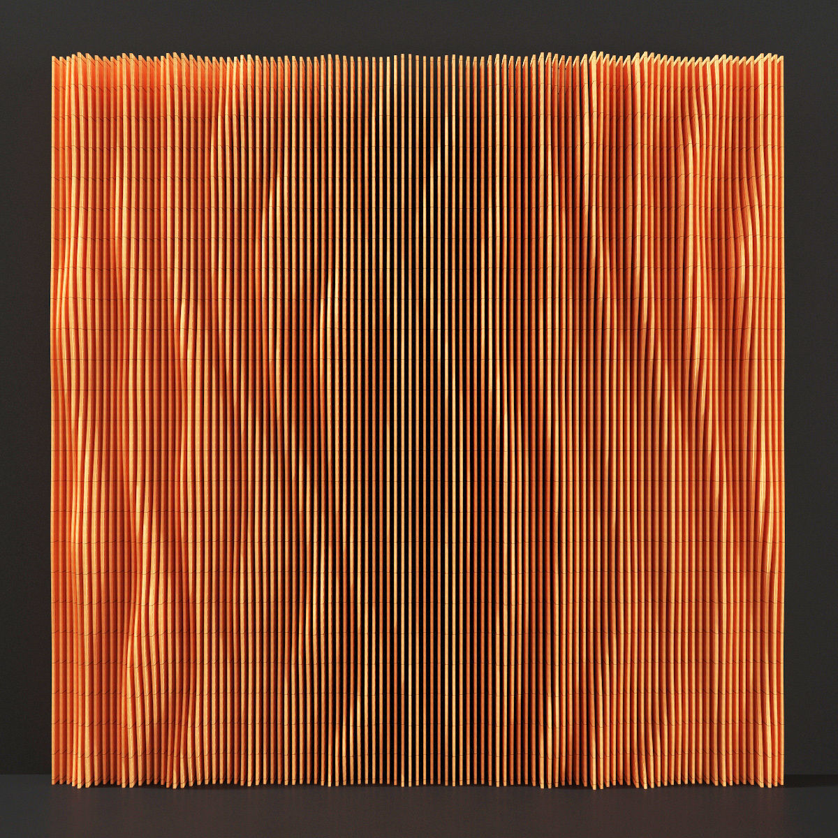 Parametric wood panel Wave n1 3D model_4
