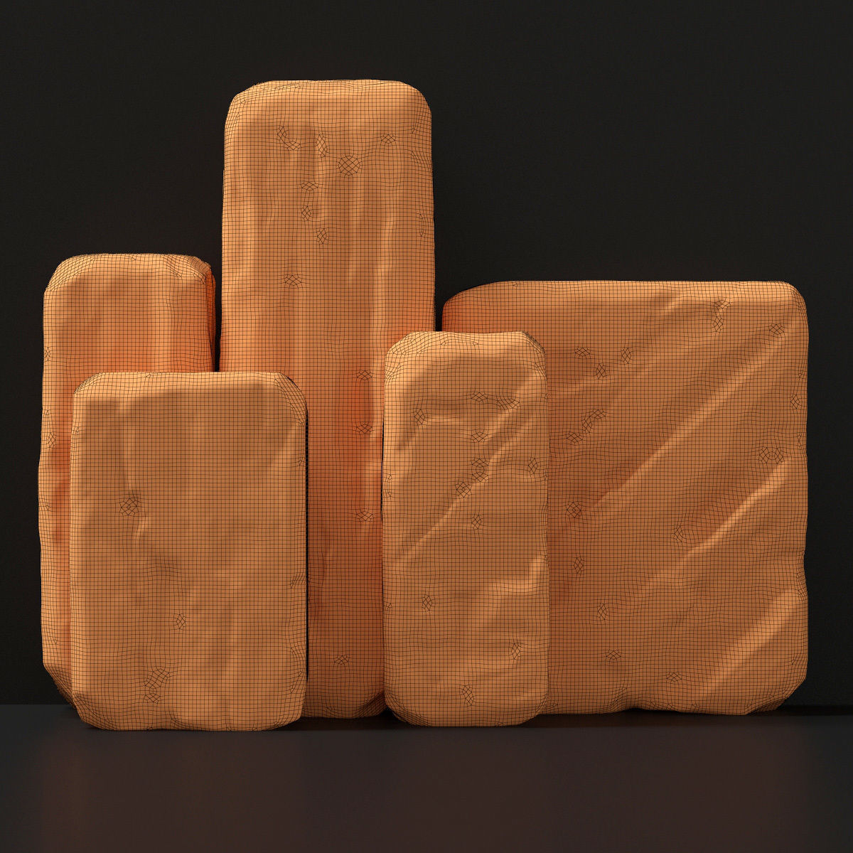 Slab stone rock big n1 3D model_16