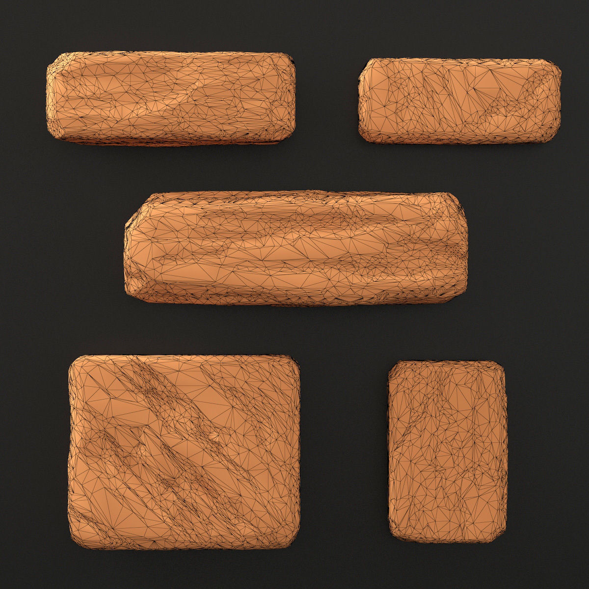 Slab stone rock big n1 3D model_6