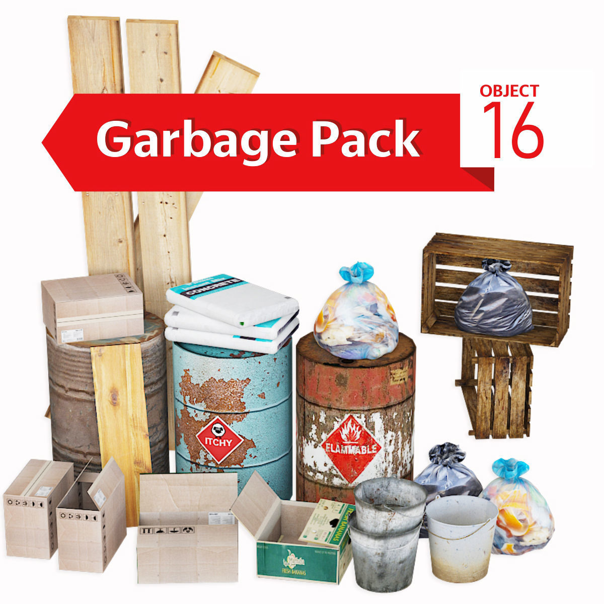 Garbage Pack 3D model_0