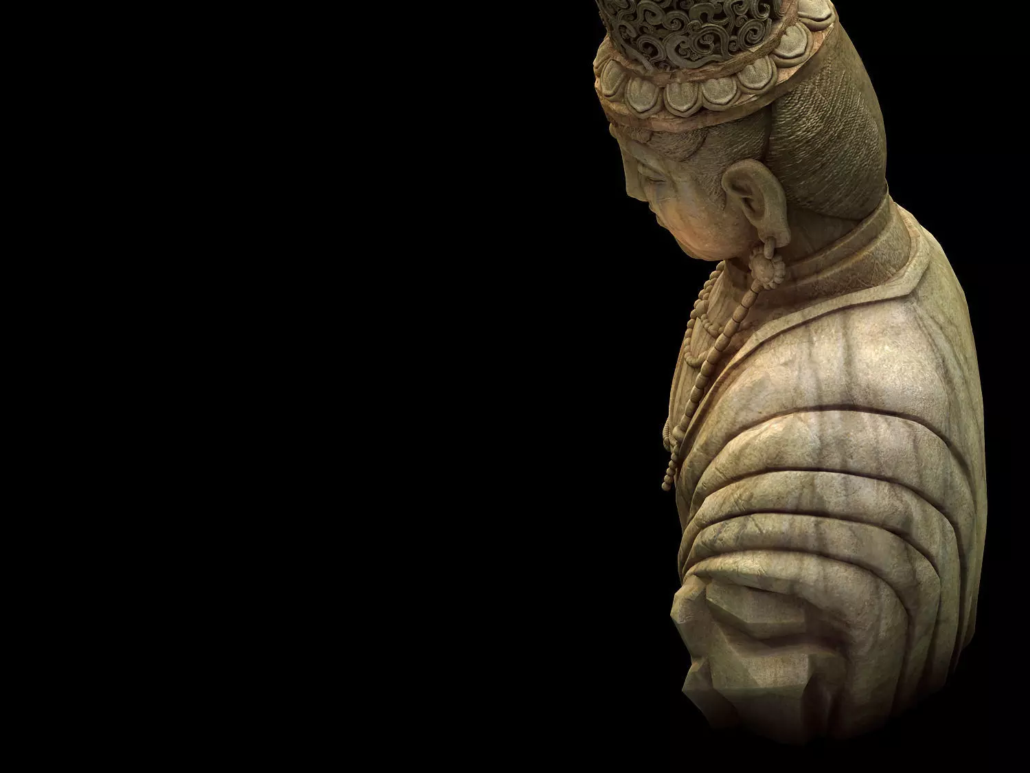 Game Model - Kasai Buddha Traces Forest statue 02 3D model_0