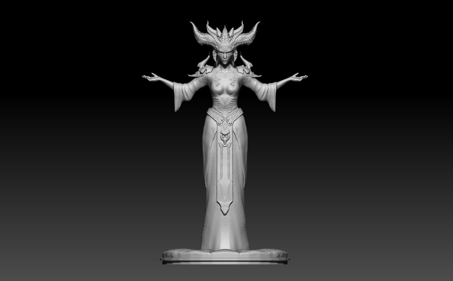 Diablo4 Lilith Print Ready Model 3D print model_3