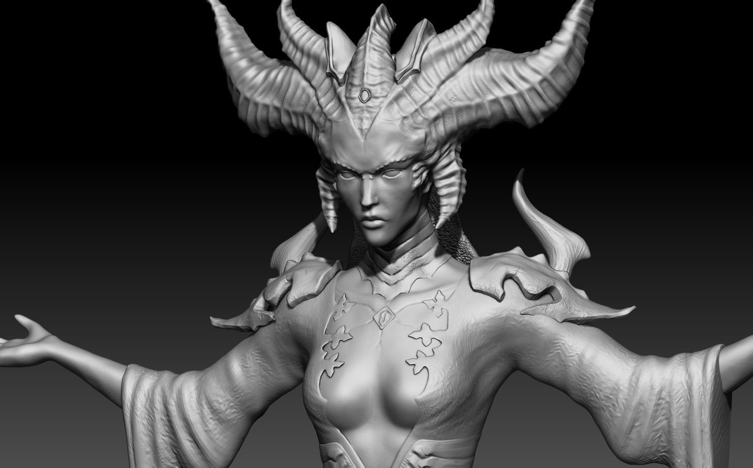 Diablo4 Lilith Print Ready Model 3D print model_2