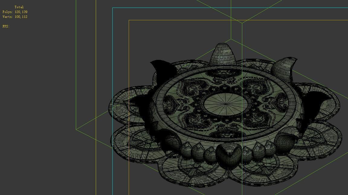 Kapu Buddha Trail Forest Big Lotus Stone Block 01 3D model_3