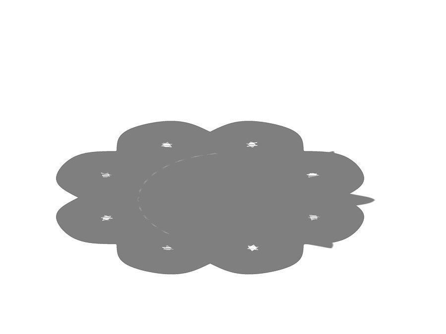 Kapu Buddha Trail Forest Big Lotus Stone Block 01 3D model_2