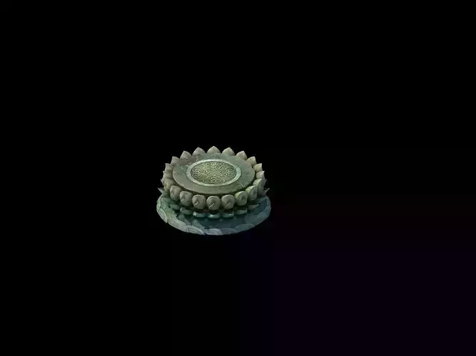 Kapu Buddha Trail Forest Big Lotus Stone Block 03