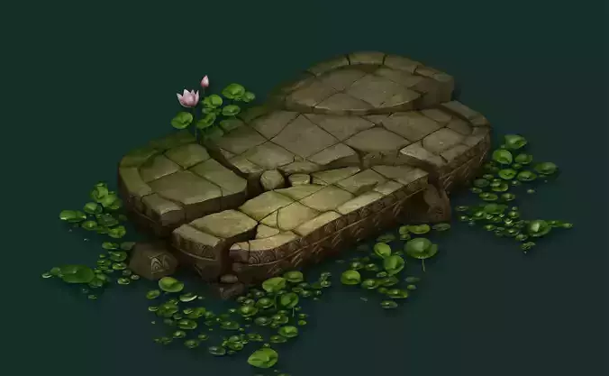 Game Model - Kapya Buddha Forest Big Lotus Block