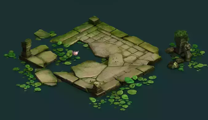 ha Forest Forest Large lotus flower water platform