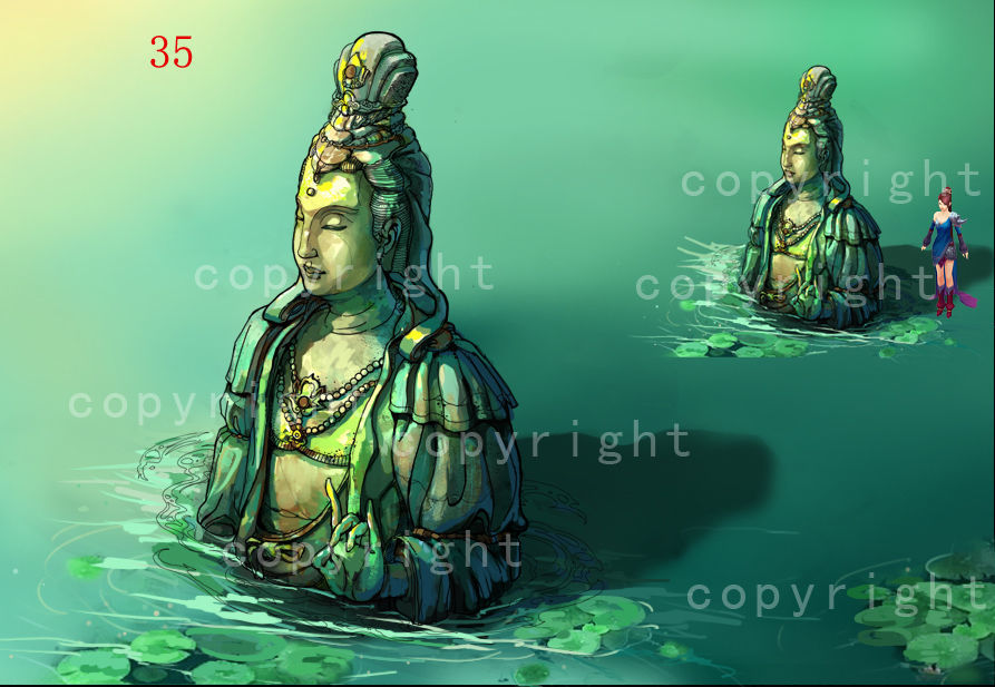 Game Model - Buddha statue of Buddha Kasai 3D model_1