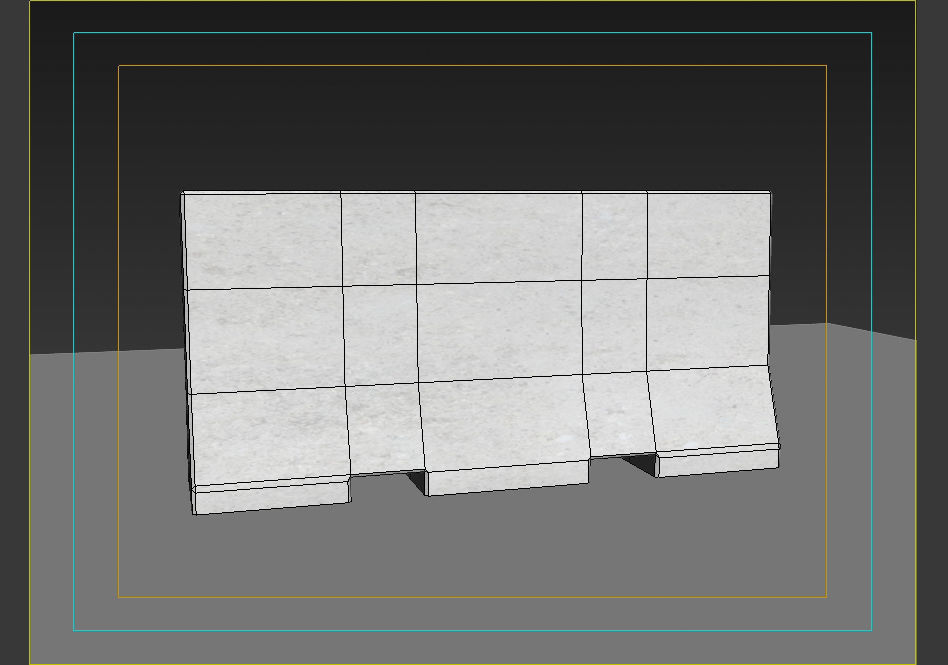 Concrete Barrier 3D model_11