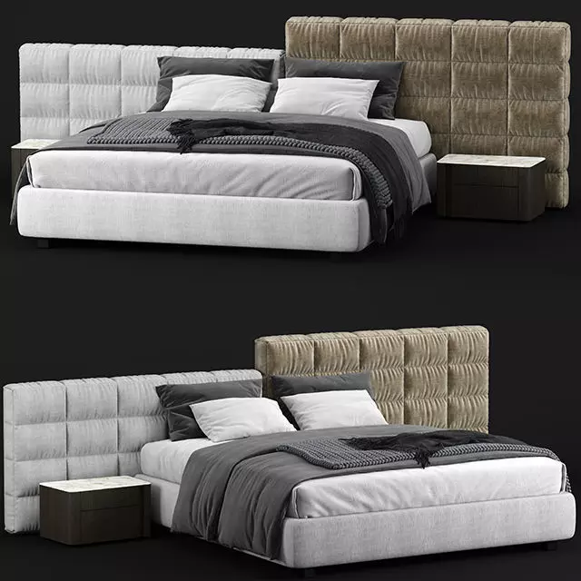 Minotti Lawrence bed 3D model_0