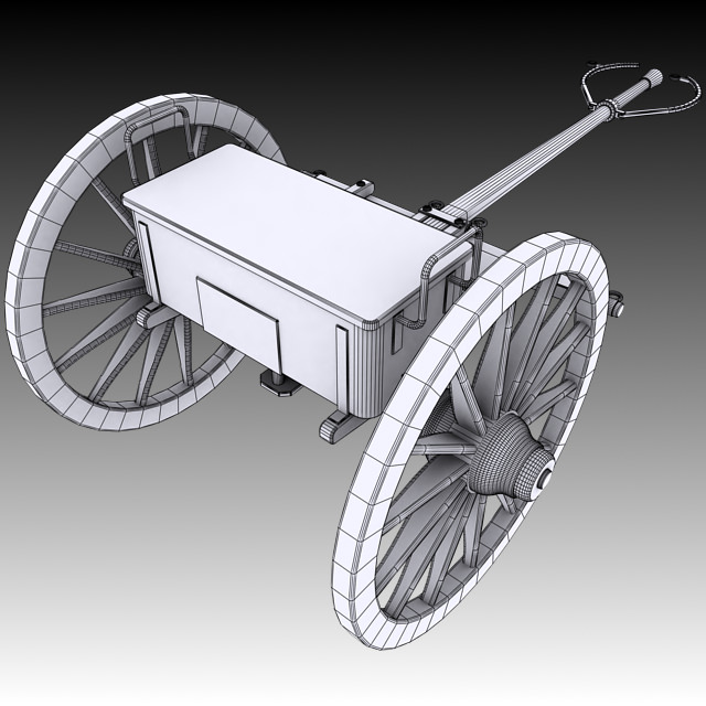Napoleon Model 1841 6 pounder Limber 3D model_8