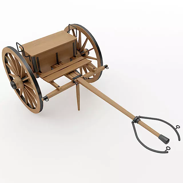 Napoleon Model 1841 6 pounder Limber 3D model_0