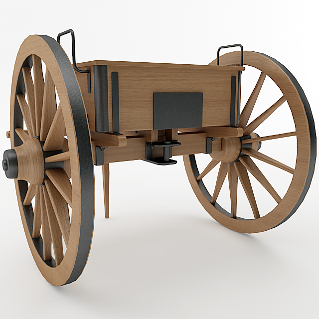 Napoleon Model 1841 6 pounder Limber 3D model_3