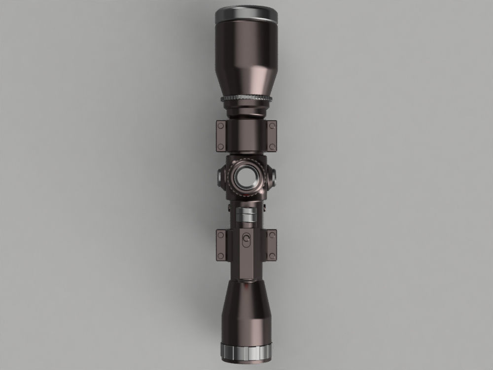 rifle scope 3d model   for printing rifle scope 3D print model_2