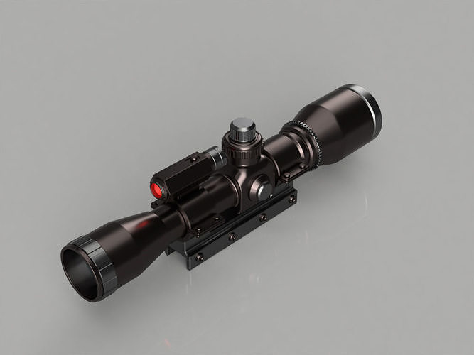 rifle scope 3d model   for printing rifle scope 3D print model