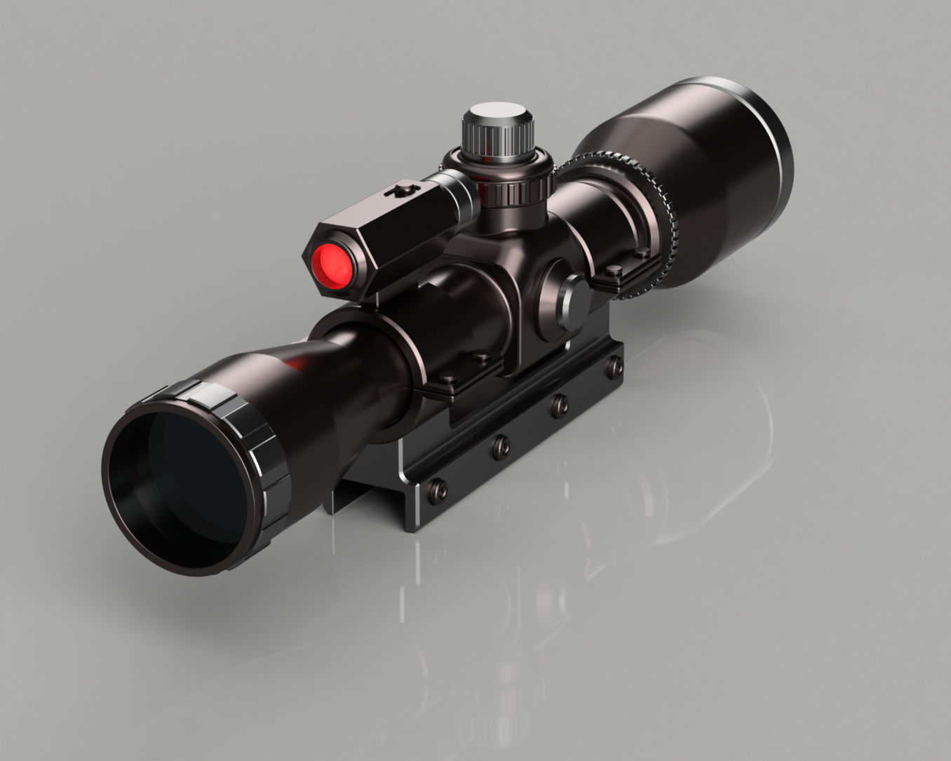 rifle scope 3d model   for printing rifle scope 3D print model_3