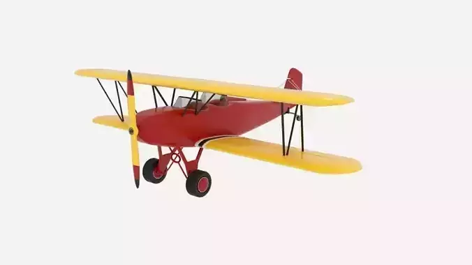 The Consolidated Model 14 Fleet Biplane 3D model