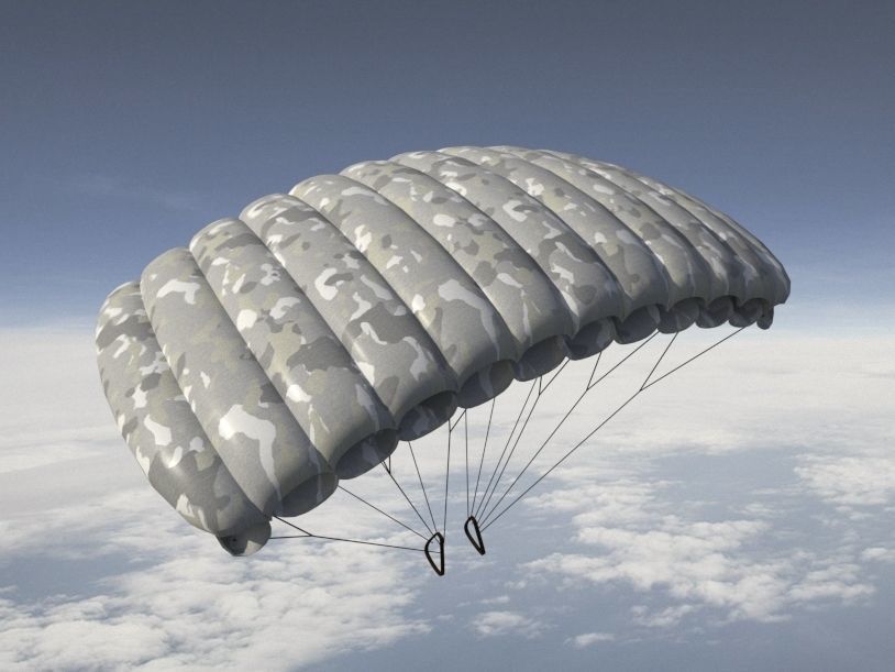 Parachute Pack - Animated game ready Low-poly 3D model_10