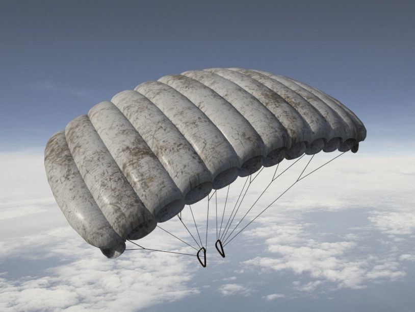 Parachute Pack - Animated game ready Low-poly 3D model_8